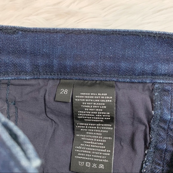 J Brand Ruby High Rise Crop Jeans Braided Cantonite Raw Hem blue solid - Picture 11 of 11